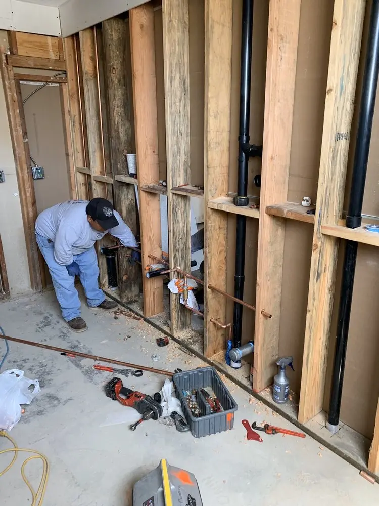 Commercial rough-in plumbing for Water Heater Replacement in Longwood